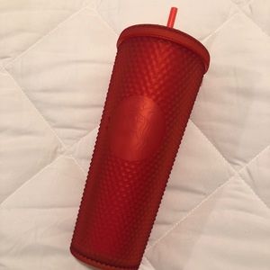 Starbucks matte red studded tumbler